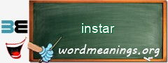 WordMeaning blackboard for instar